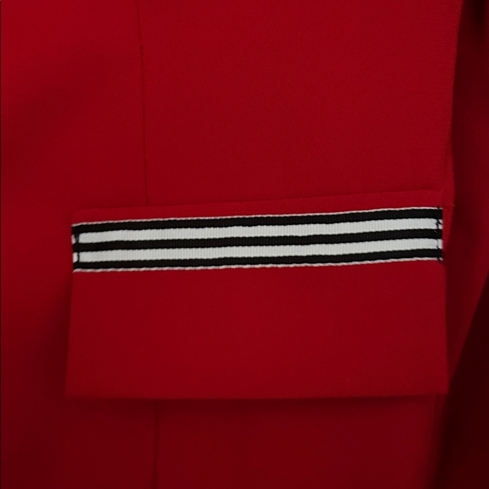 Sag Harbor Red Blazer with White Trim - Picture 4 of 6